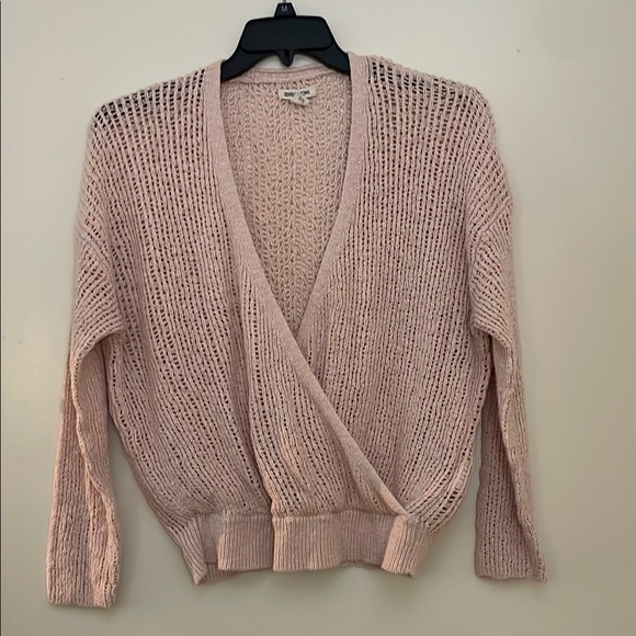 Billabong Pink Wrap‎ Cropped Sweater, size L - Picture 1 of 5
